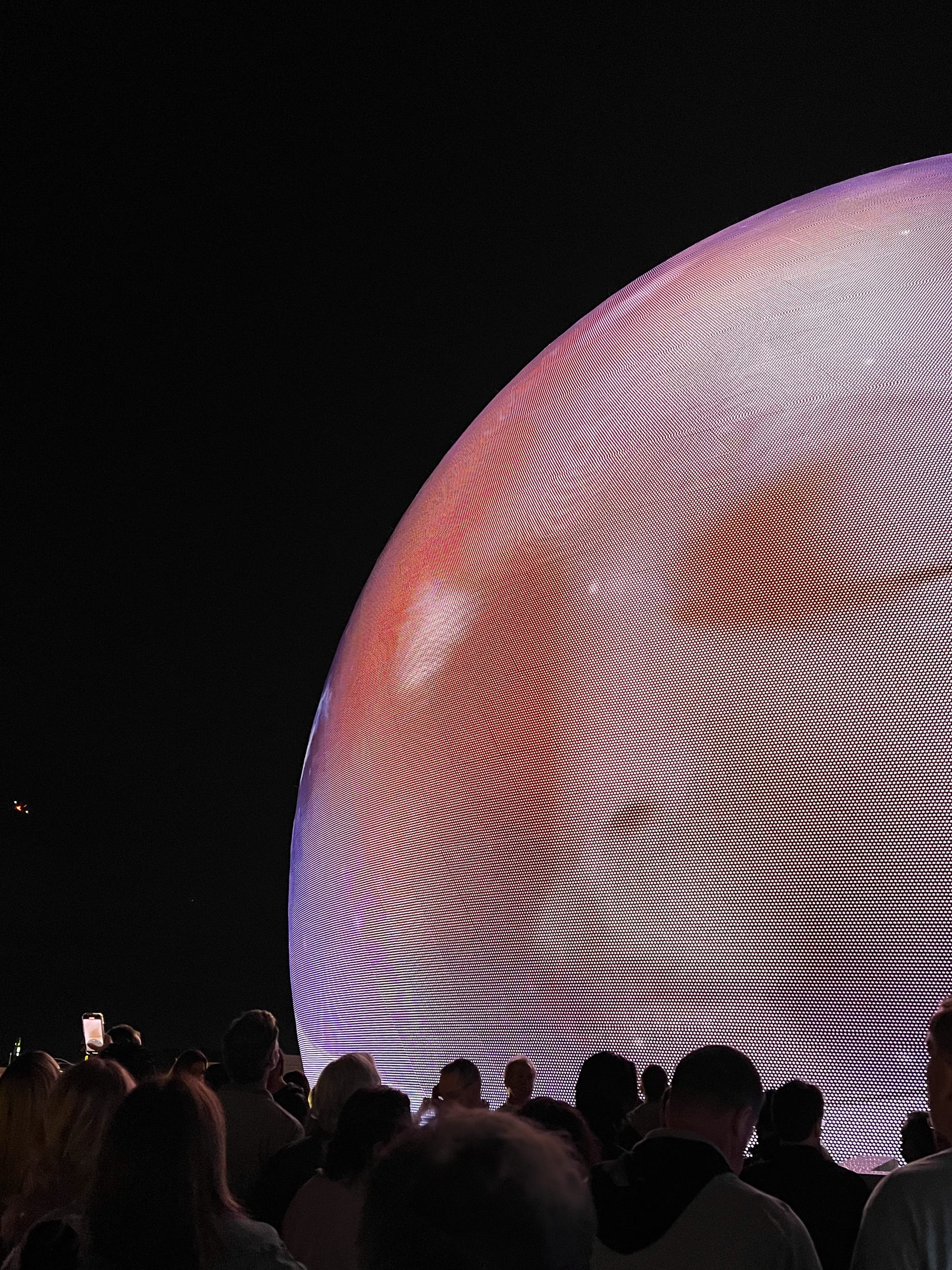 U2's Achtung Baby on the exterior of the Las Vegas Sphere