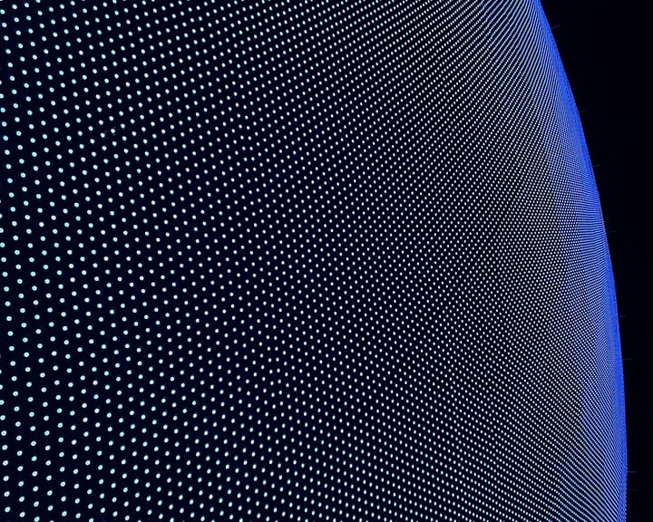 The dots of lights on the exterior of the Las Vegas' Sphere